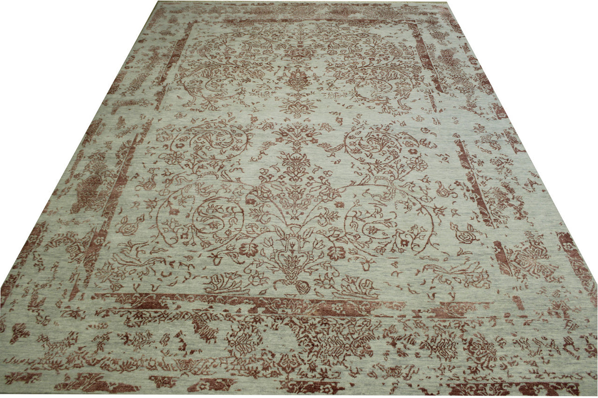 Full view of Transitional Abstract Broken Design rug