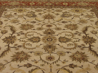 Chobie Oushak / Peshawar hand-knotted wool rug in Beige, 8'2" x 10'7", SKU w994
