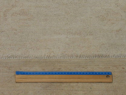 Beige Oushak Chobi Wash Natural Dye rug in room setting