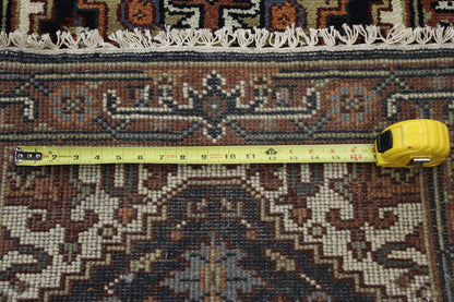 Traditional Heriz rug corner detail