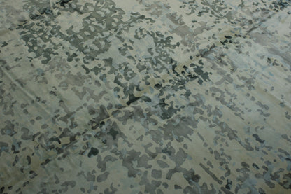 Beige Modern Abstract Broken Design rug in room setting