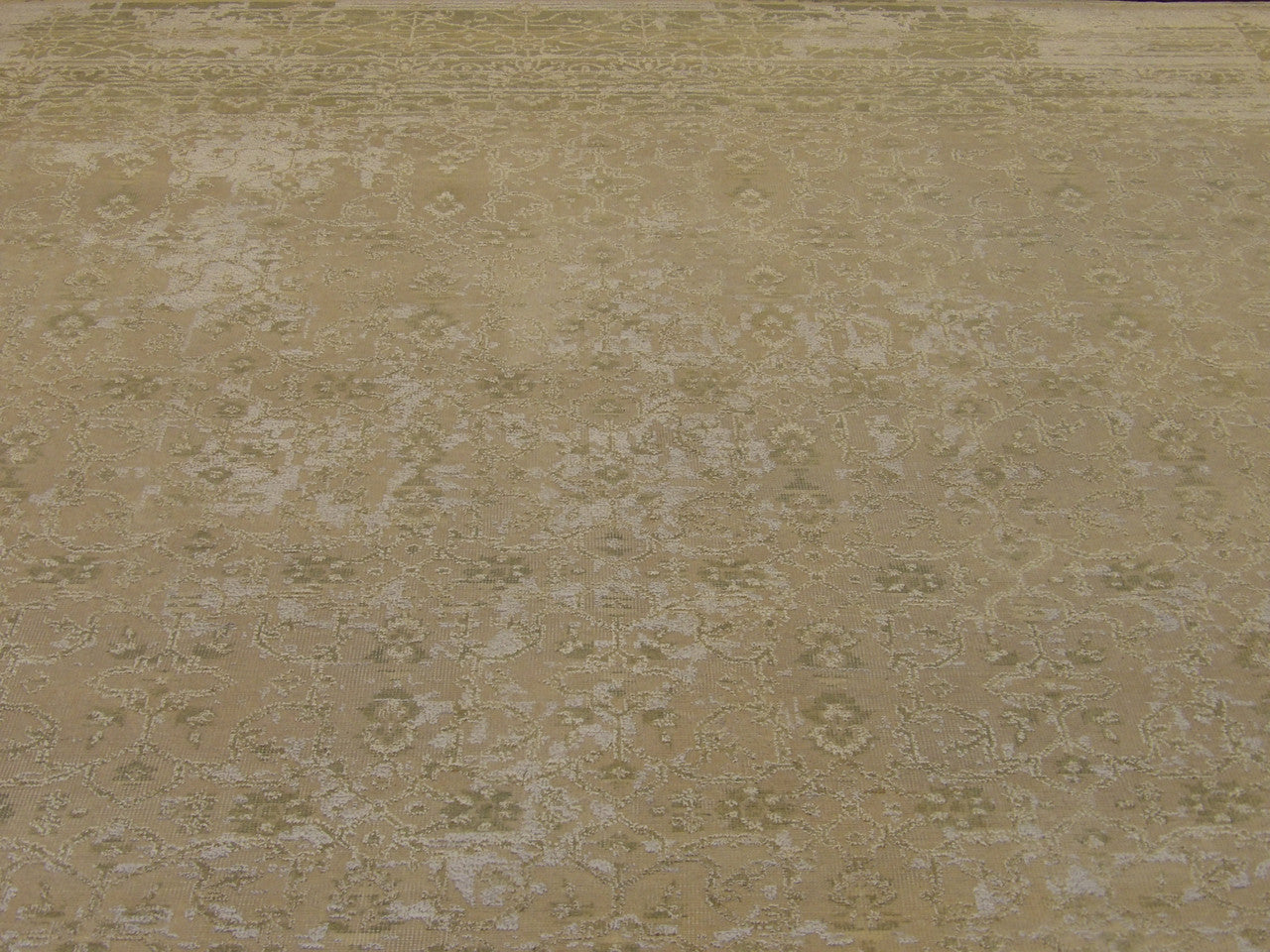 Back of Vintage Erase Design Low Pile hand-knotted rug