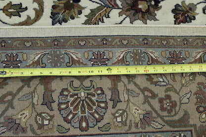 Close-up of wool pile, Brown & Beige rug