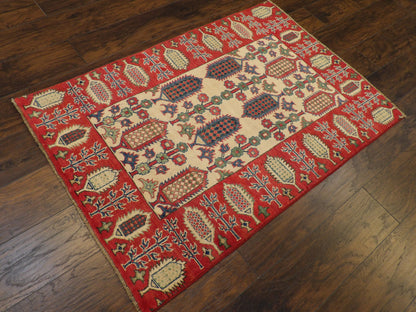 Full view of Tribal Super Kazak rug