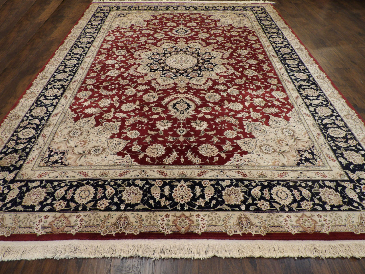 Sino Persian Qum rug corner detail
