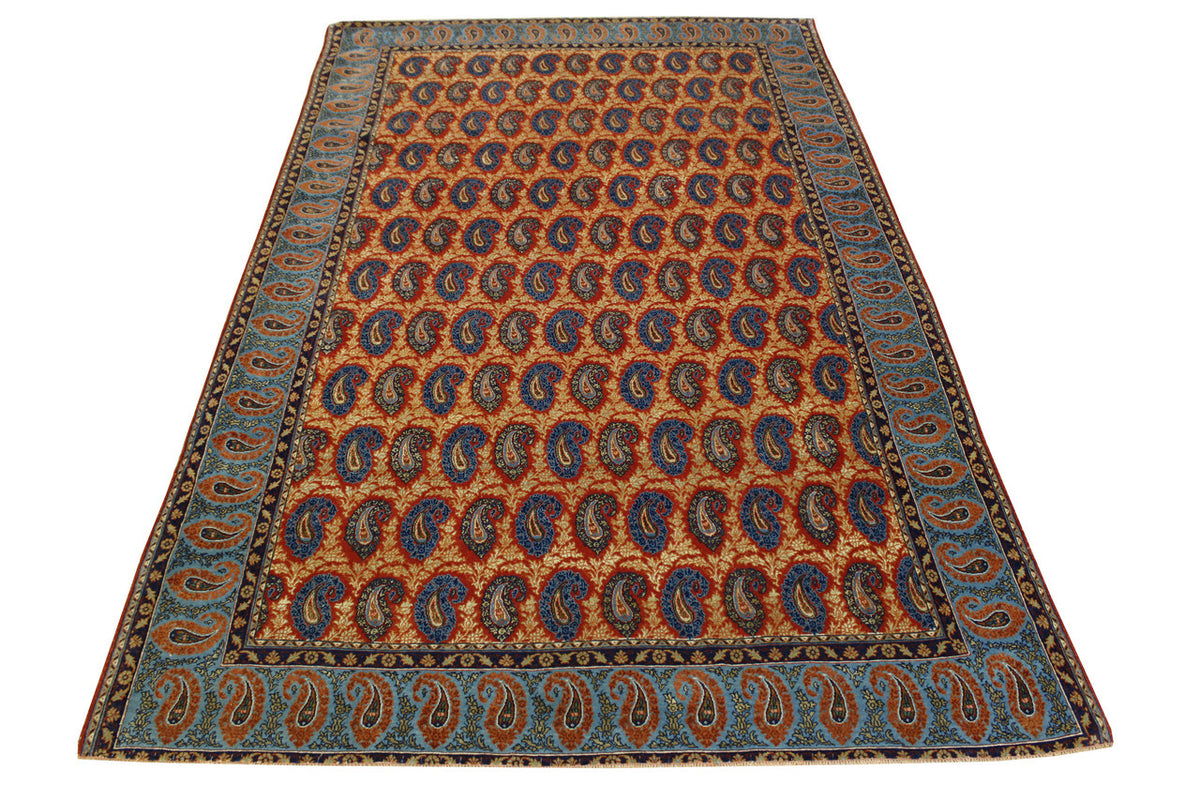 Full view of Traditional Antique Peasley Kerman rug