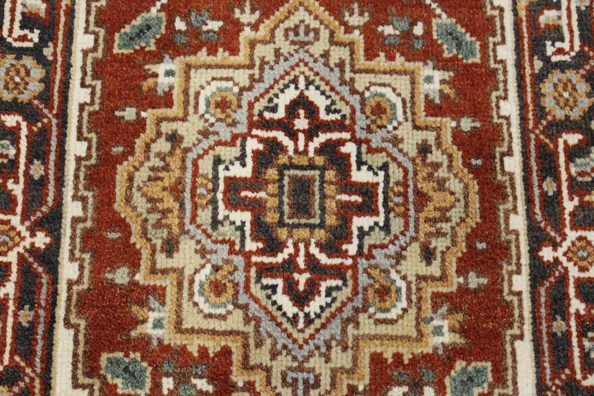 Close-up of wool pile, Rust rug