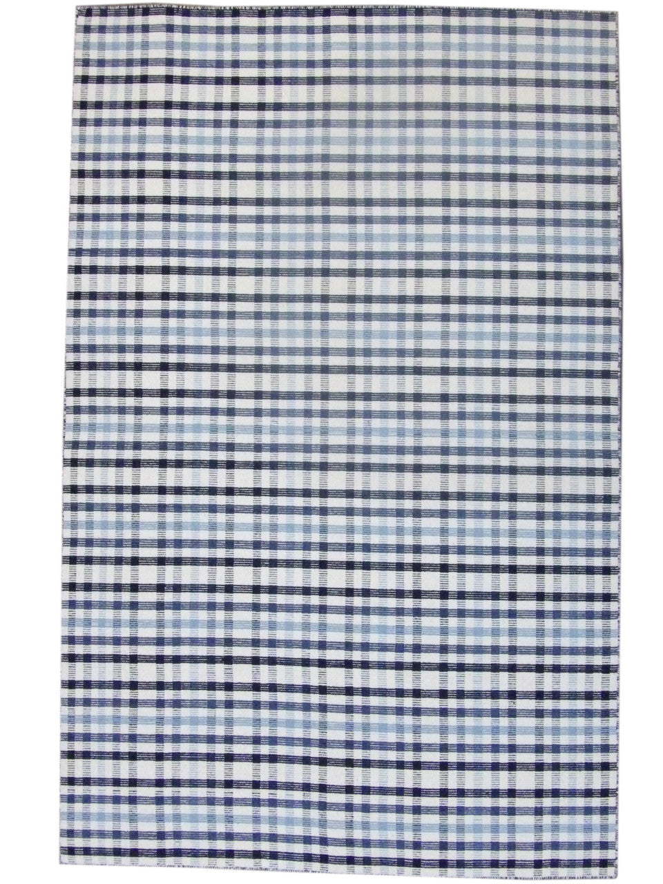 Coastal Flat Weave Indoor/Outdoor Beach hand-knotted wool rug in Blue, full view