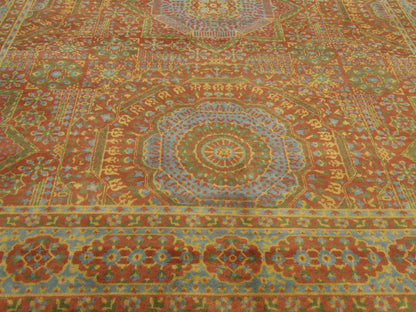 Mamluk Oushak Natural Dye rug border detail