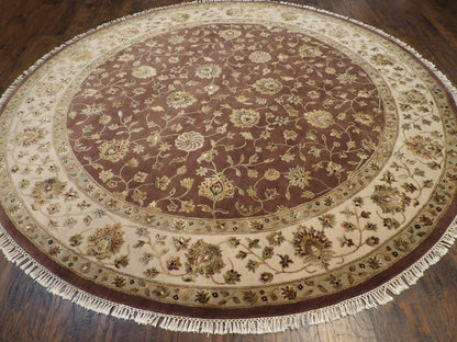 Close-up of wool pile, Brown & Beige rug