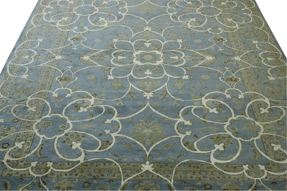 Traditional Agra Ziegler Chobi rug border detail