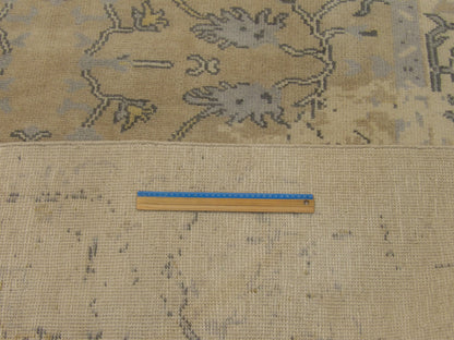 Gray & Beige Transitional Abstract Broken Design rug in room setting