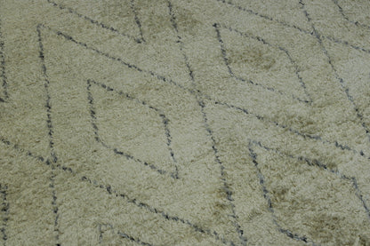 Close-up of wool pile, Purple & White rug