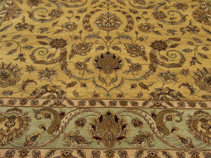 Fine Kashan Tie Dye rug border detail