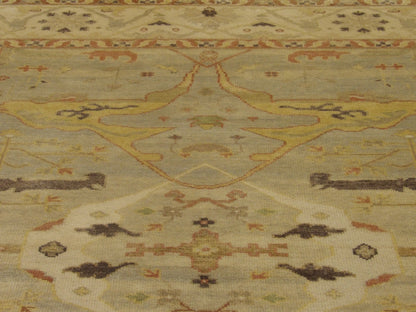 Back of Turk Oushak Wash hand-knotted rug