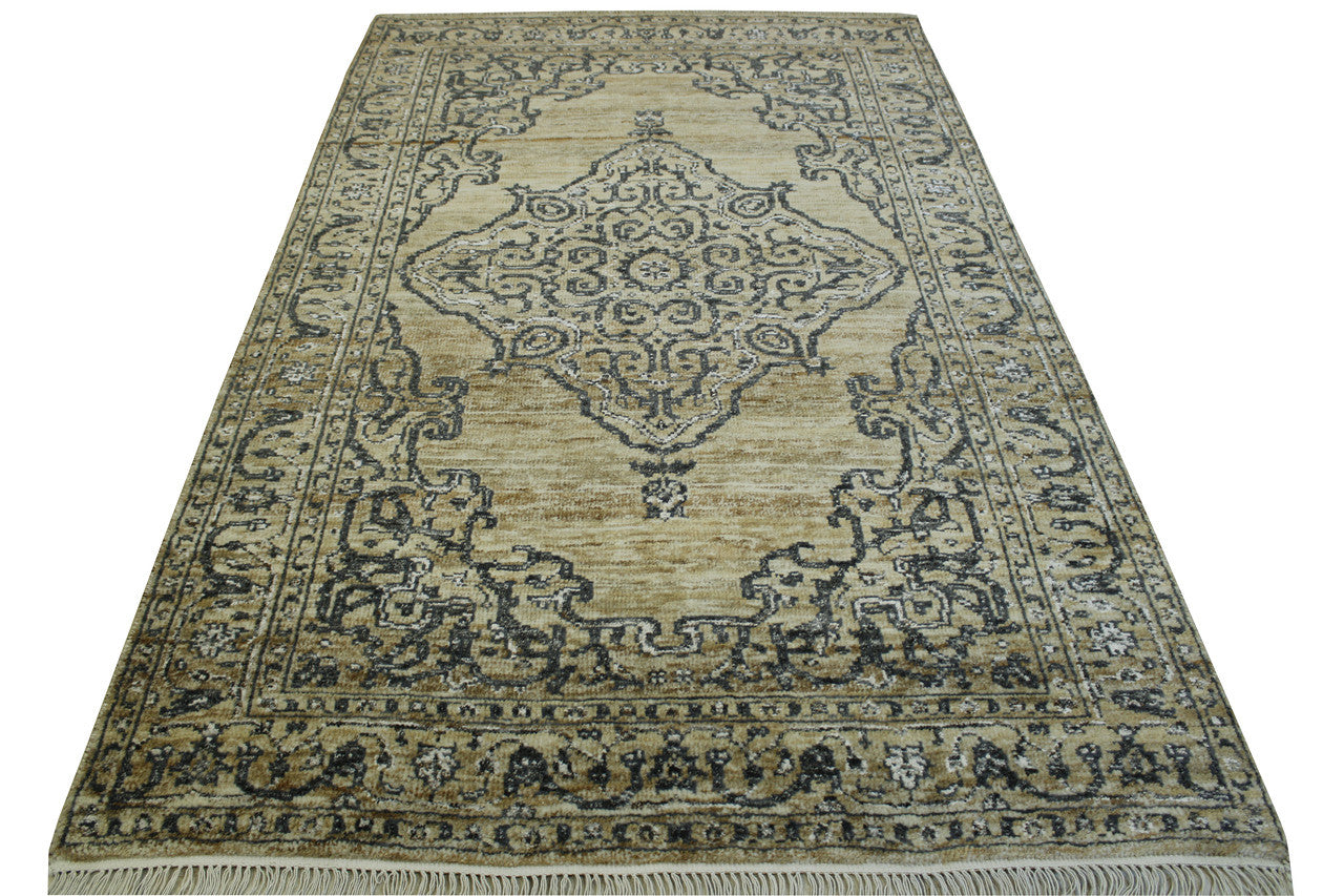 Natural Kerman Design Jute pattern detail