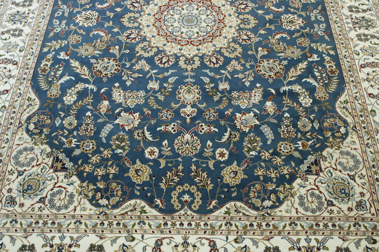 Back of Traditional Fine Qum hand-knotted rug