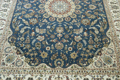 Back of Traditional Fine Qum hand-knotted rug