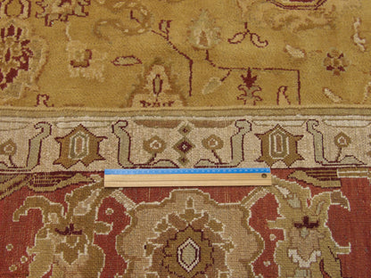 Ziegler pattern detail, vintage gold rug