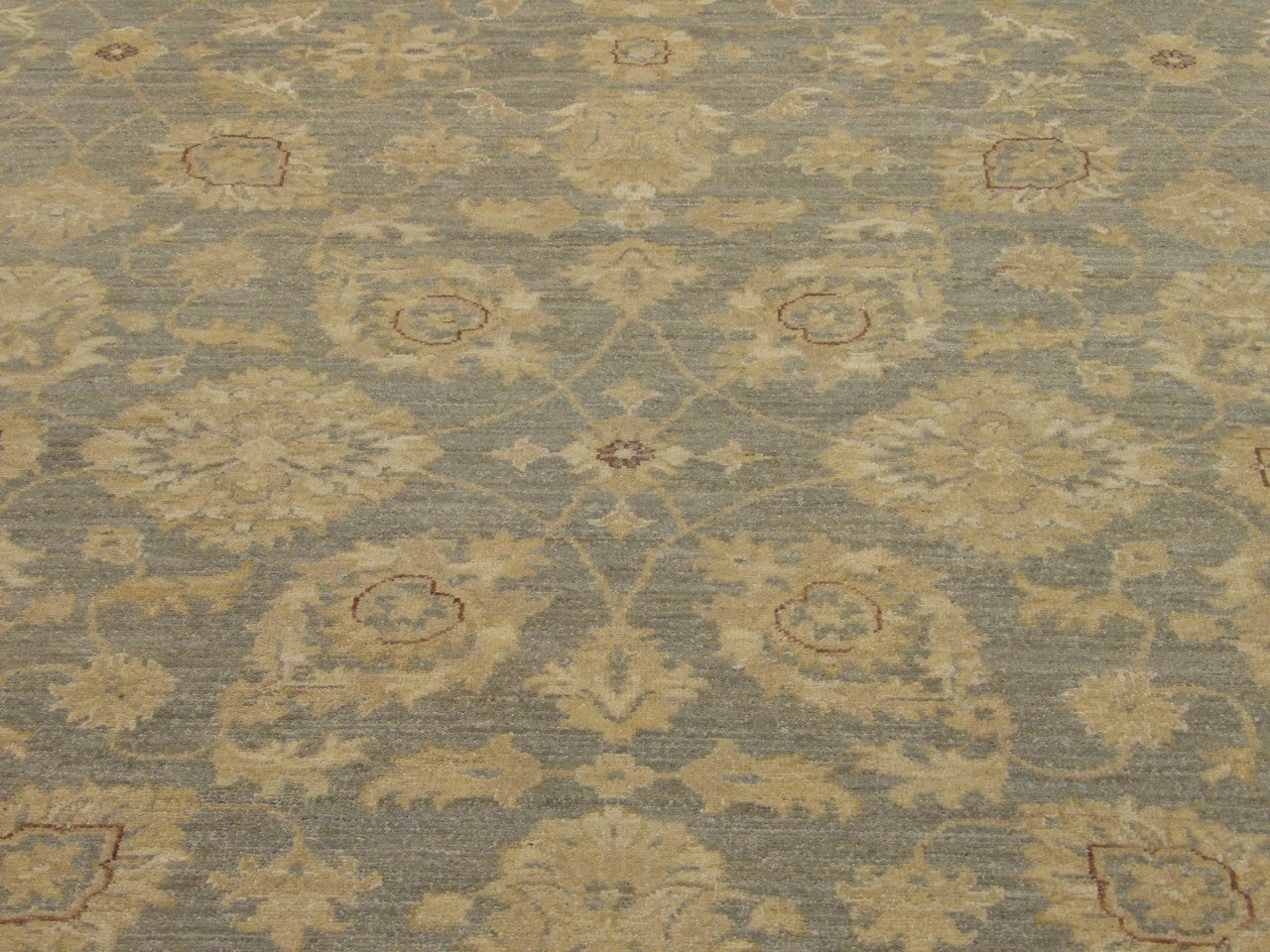 Back of Oushak Chobi Natural Dye hand-knotted rug