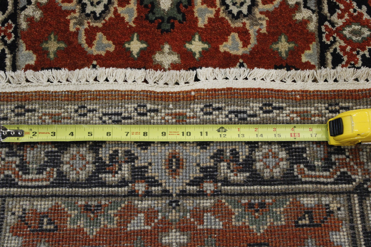 Back of Tribal Indo Heriz hand-knotted rug