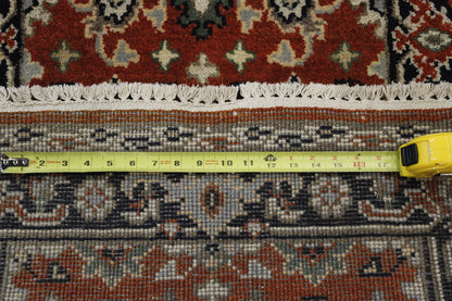 Back of Tribal Indo Heriz hand-knotted rug