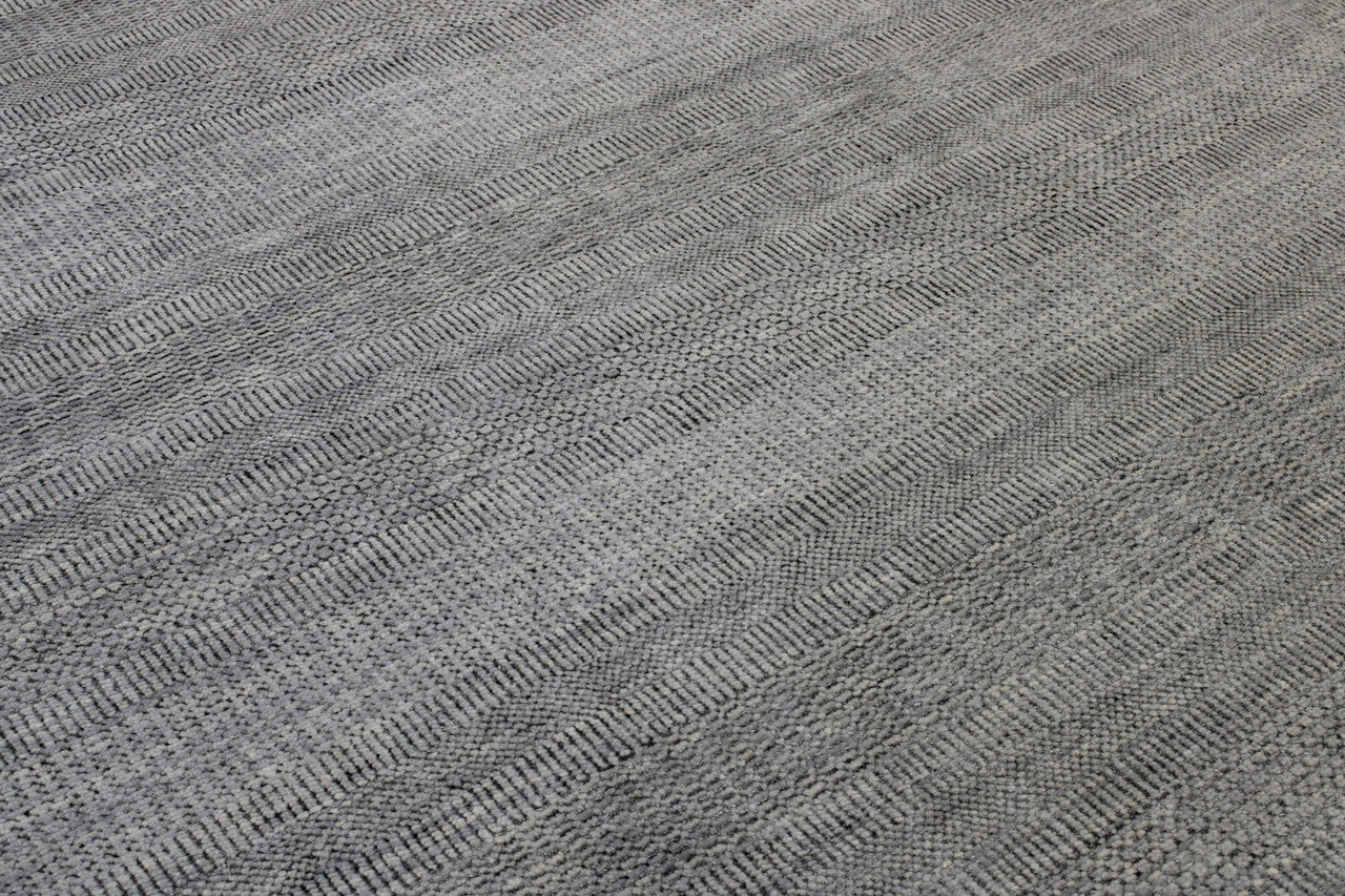 Close-up of wool pile, Gray rug