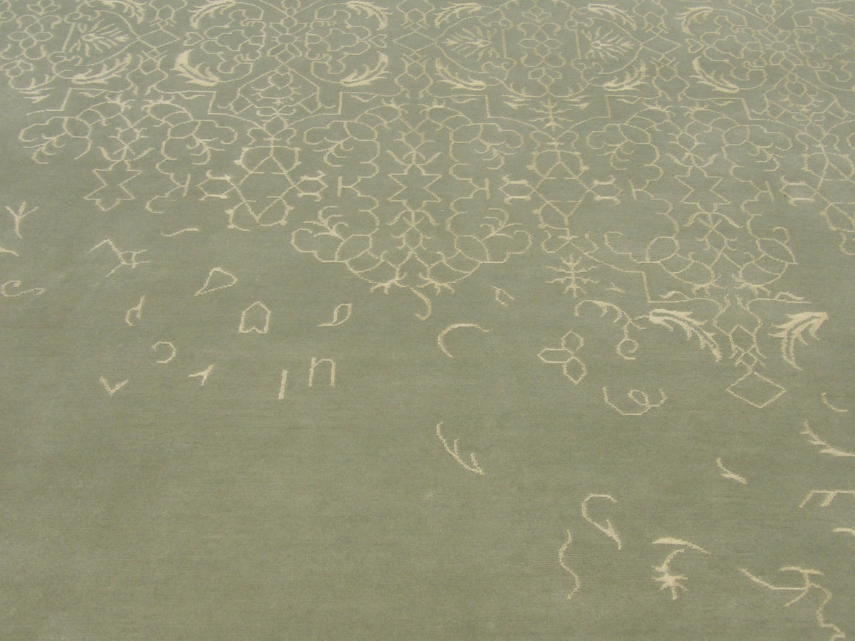 Modern abstract rug border detail