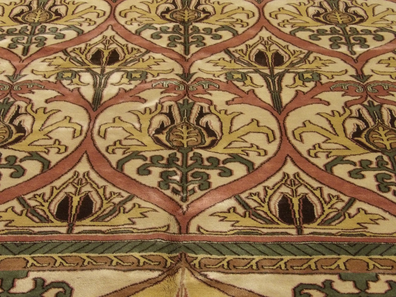 Tibetan damask wool texture close-up