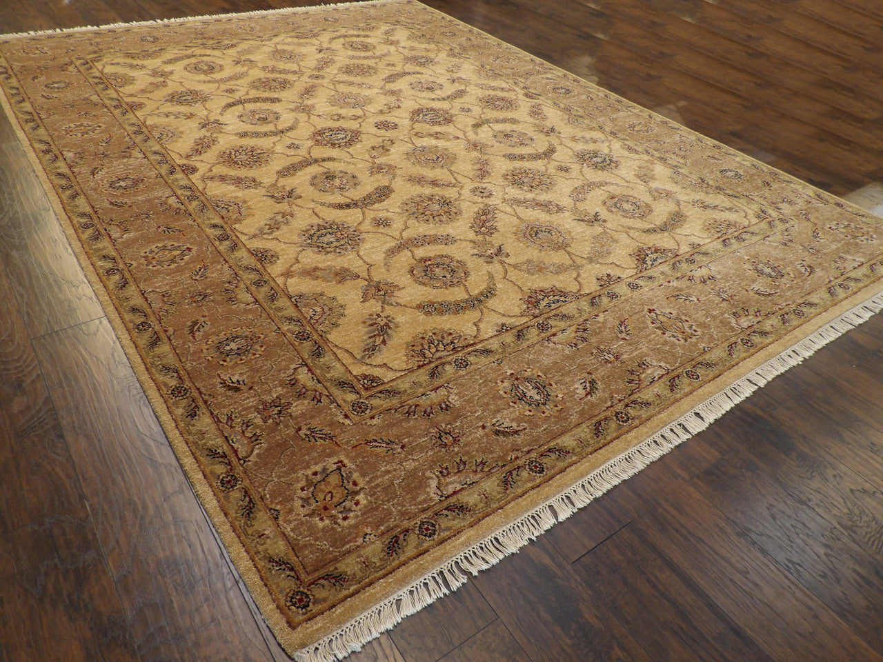 Ziegler Oushak / Peshawar hand-knotted wool rug in Brown, 9'1" x 12'3", SKU w256