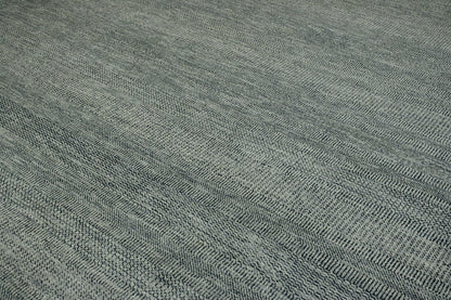 Blue & Gray Modern Grass Design rug in room setting