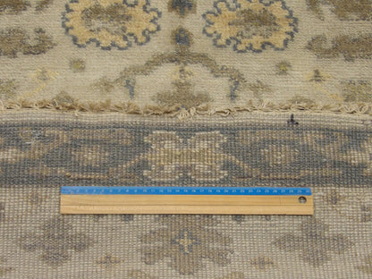 Gray & Ivory Turk Oushak Wash rug in room setting