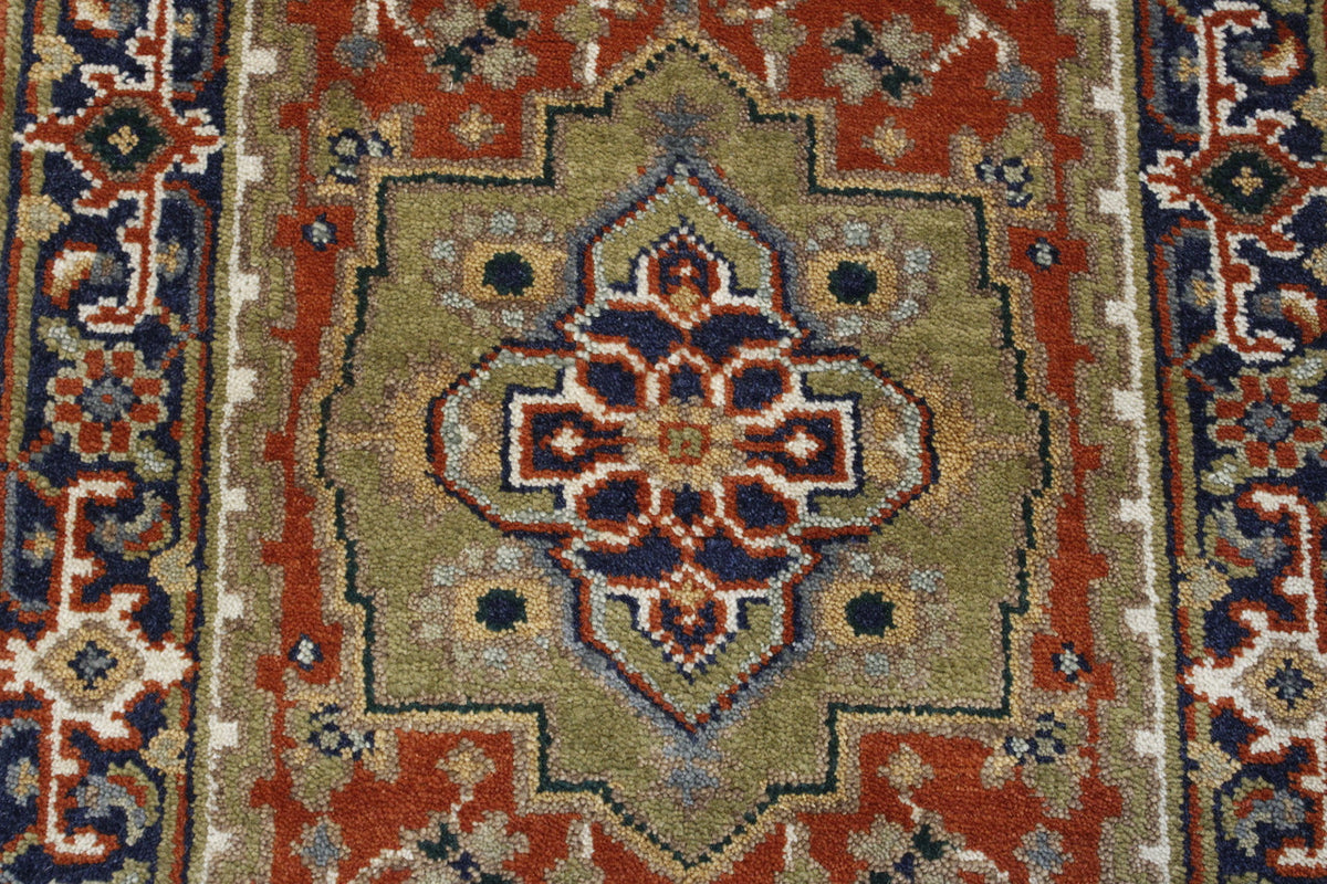 Full view of Tribal Indo Heriz rug