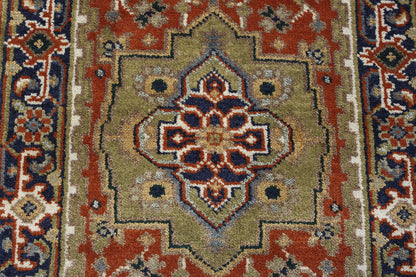Full view of Tribal Indo Heriz rug