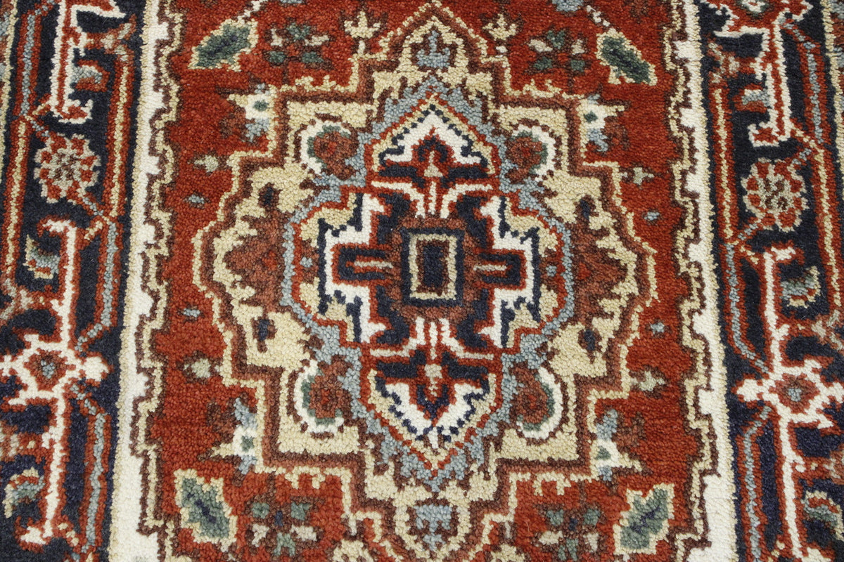 Full view of Tribal Indo Heriz rug