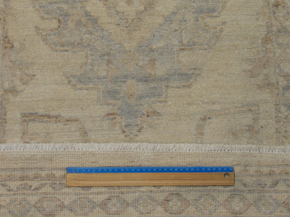 Blue & Beige Oushak Chobi Natural Dye rug in room setting