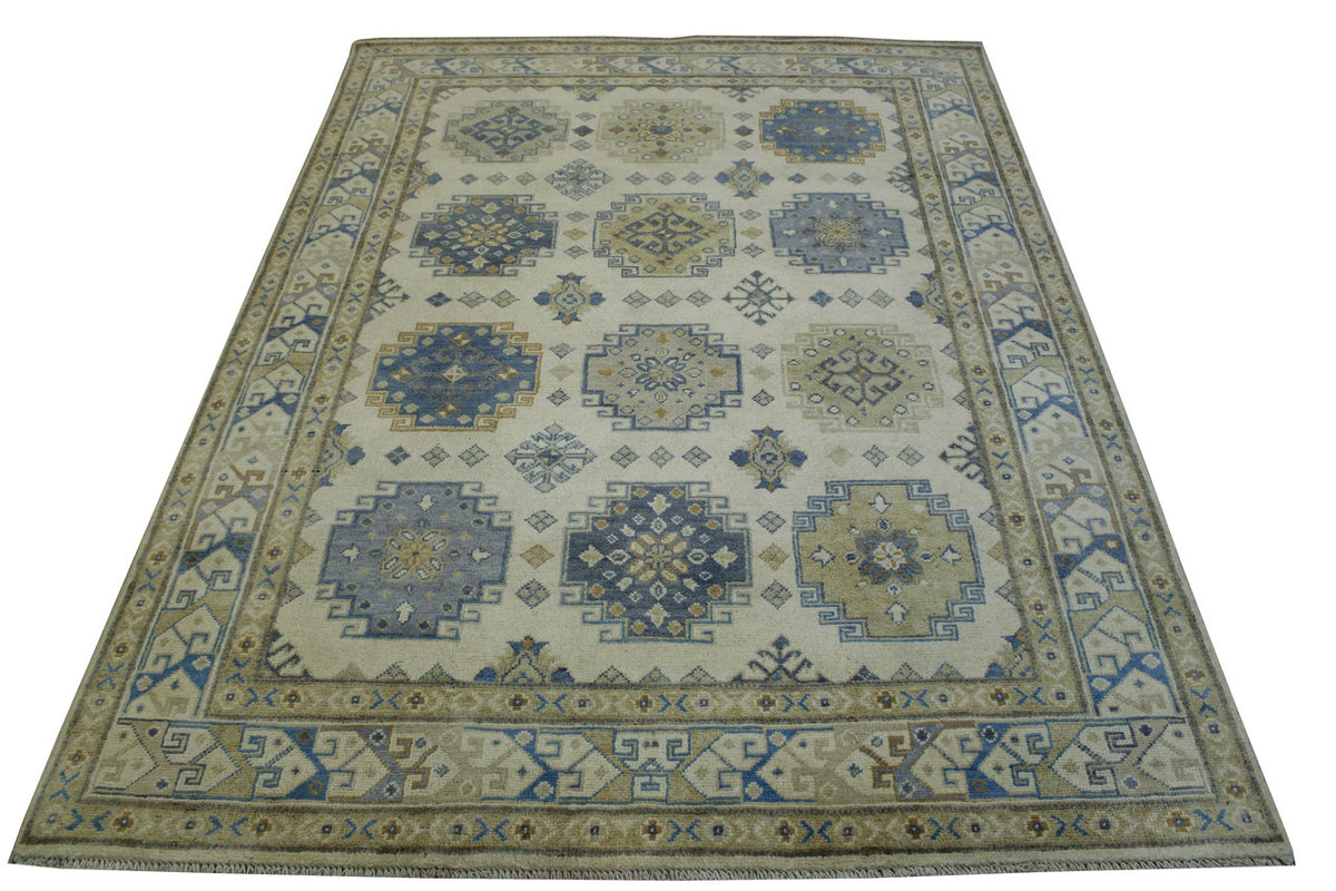 Full view of Tribal Super Kazak rug