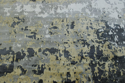 Back of Modern Abstract Design hand-knotted rug
