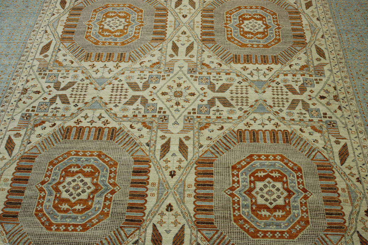 Back of Tribal Vegetable Dye Mamluk hand-knotted rug