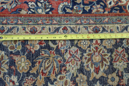 Close-up of wool pile, Blue & Red rug