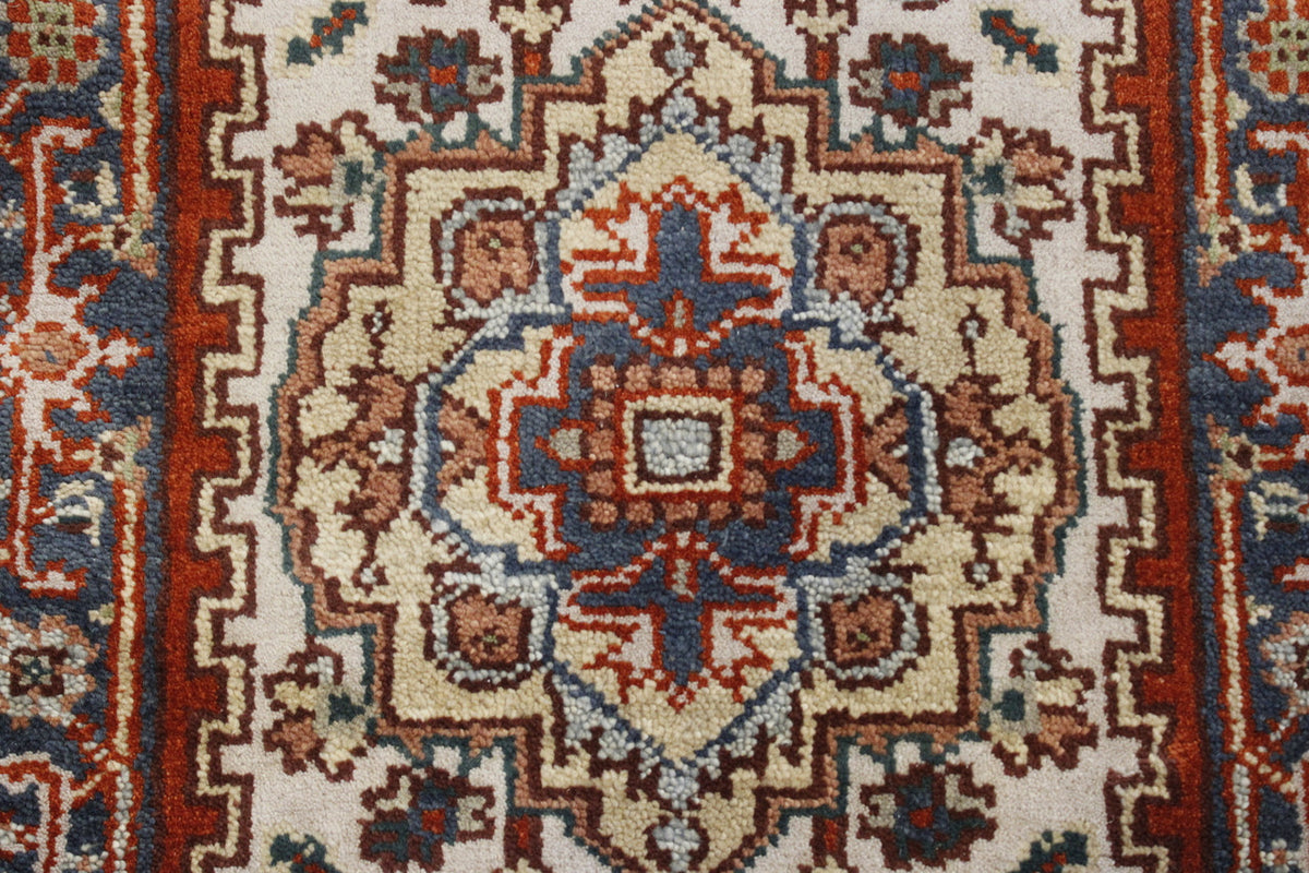 Full view of Tribal Indo Heriz rug