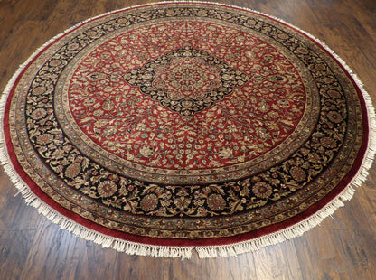 Close-up of wool pile, Black & Red rug