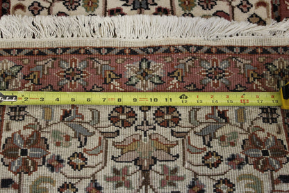 Traditional Indo Herati rug corner detail