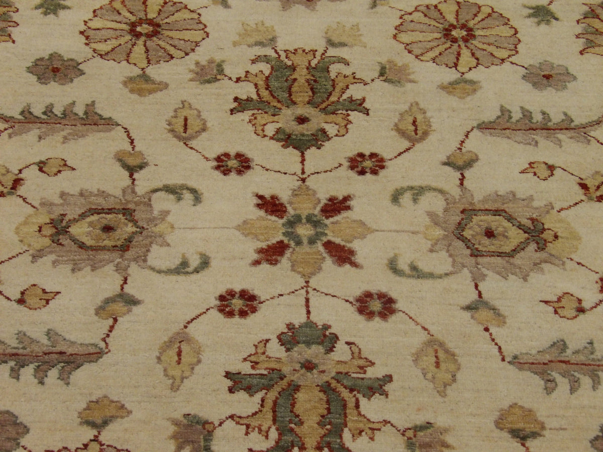 Back of Oushak Chobi Natural Dye hand-knotted rug
