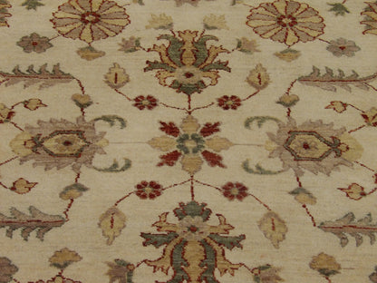 Back of Oushak Chobi Natural Dye hand-knotted rug