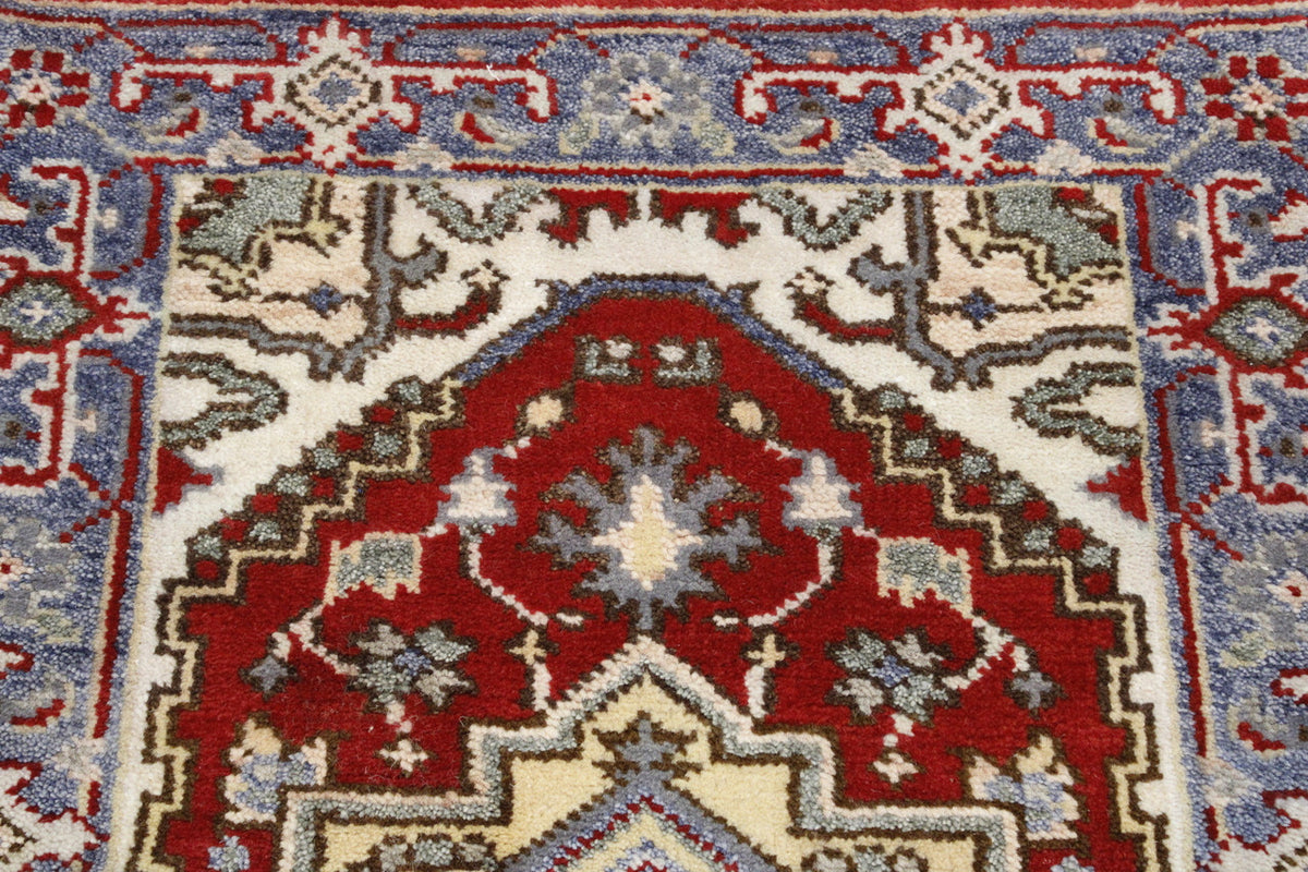Close-up of wool pile, Red rug