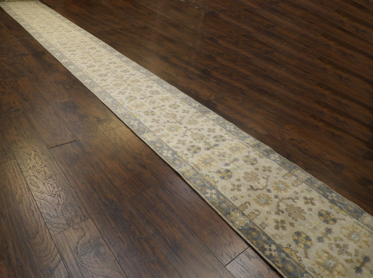 Oushak pattern detail, wash finish