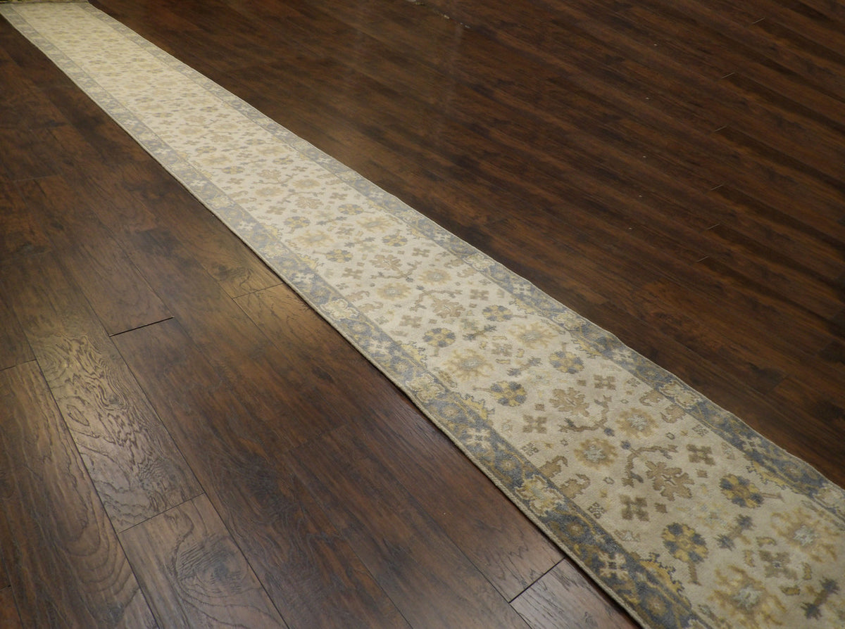 Oushak pattern detail, wash finish