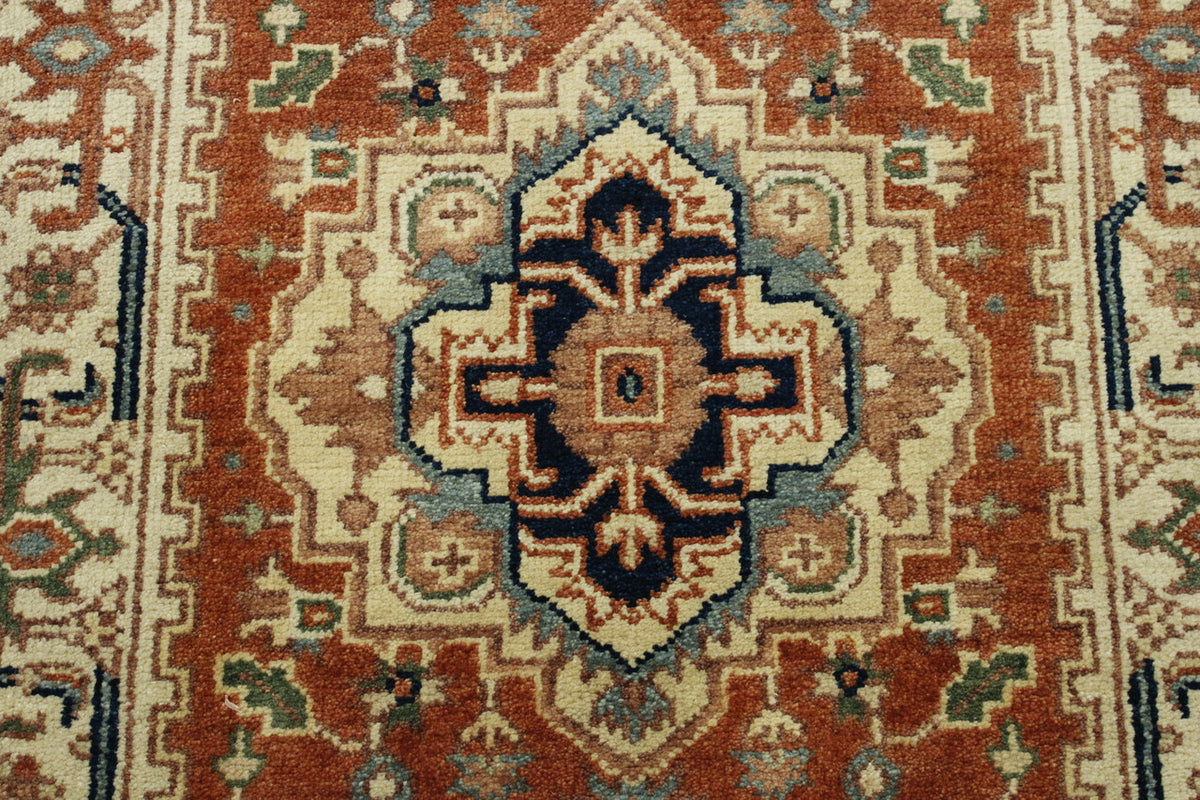 Full view of Tribal Indo Heriz rug