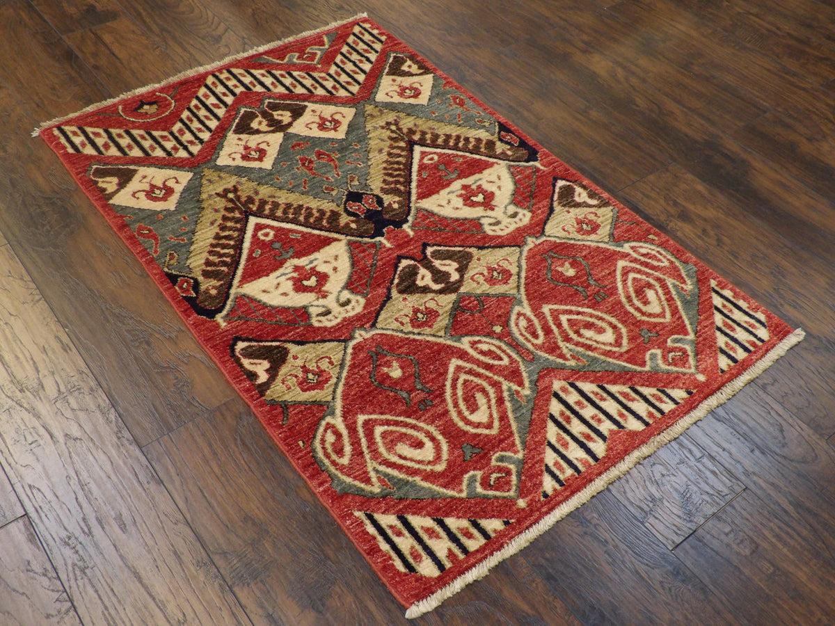 Full view of Ikat rug